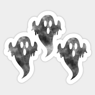 Halloween Triple Scary Ghost Sticker